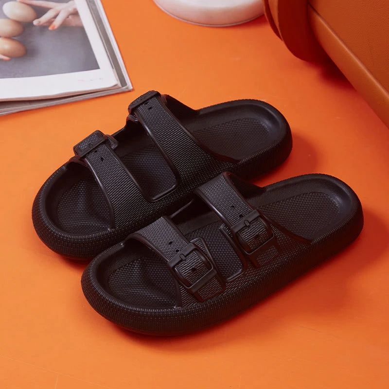 Sienna | Women's Flip Flops Thick Platform Foam Buckle