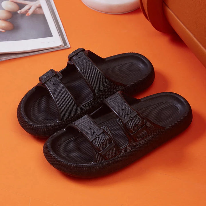 Sienna | Women's Flip Flops Thick Platform Foam Buckle