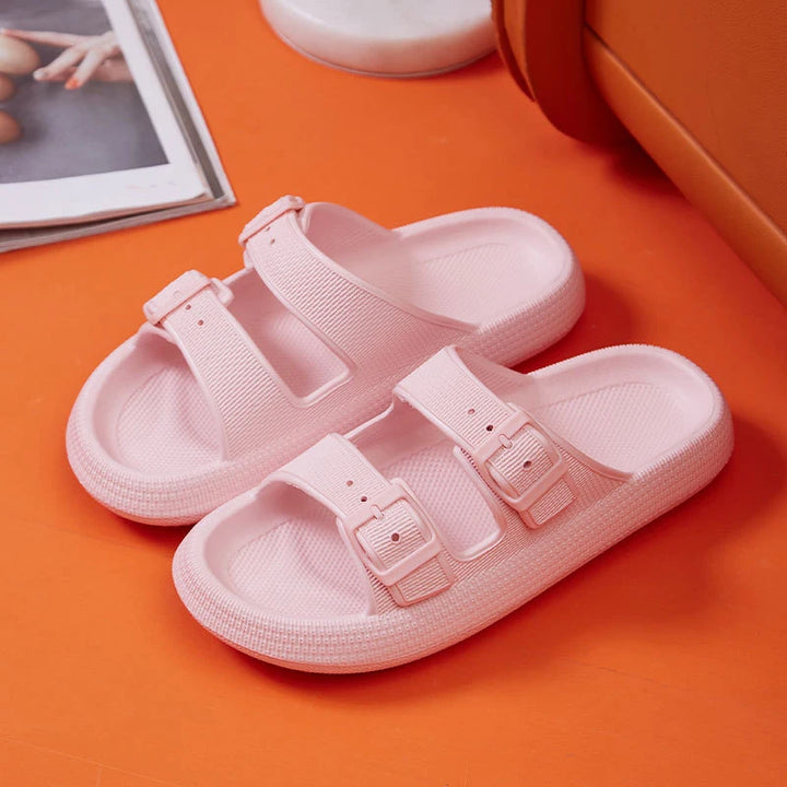 Sienna | Women's Flip Flops Thick Platform Foam Buckle