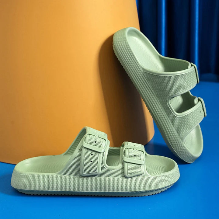 Sienna | Women's Flip Flops Thick Platform Foam Buckle