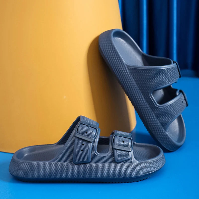 Sienna | Women's Flip Flops Thick Platform Foam Buckle