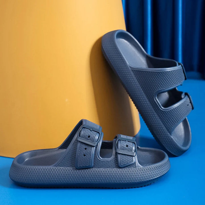 Sienna | Women's Flip Flops Thick Platform Foam Buckle