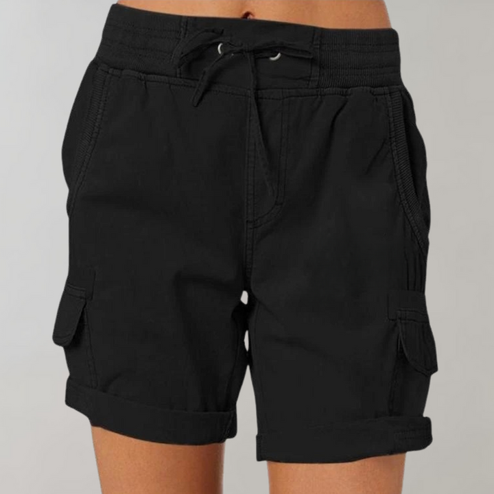 Soleste | Women's Summer High-Waist Cargo Shorts