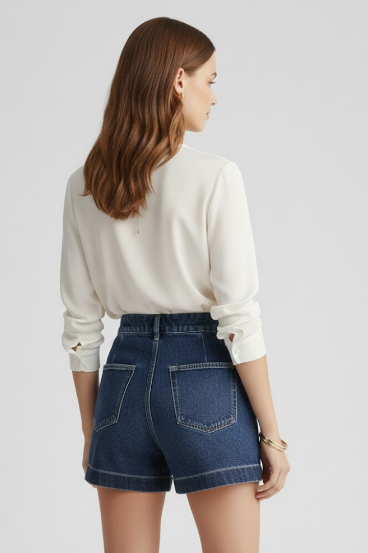 Sophie | Women's High Waisted Classic Denim Shorts