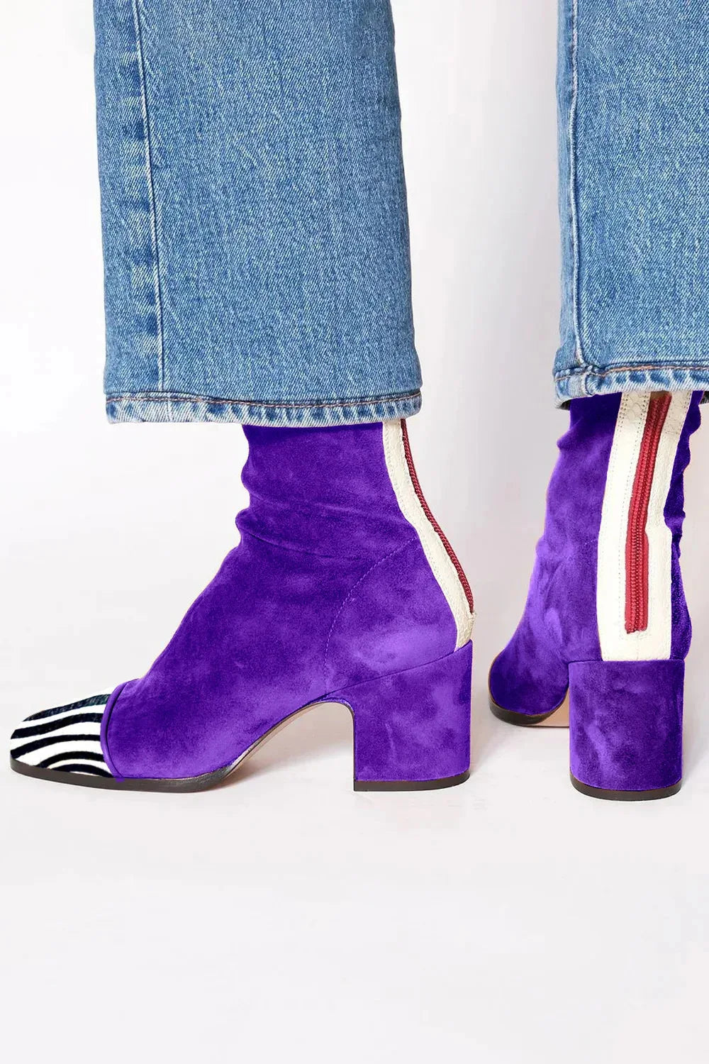 Tabitha | Women's Square Toe Block Heel Ankle Boots