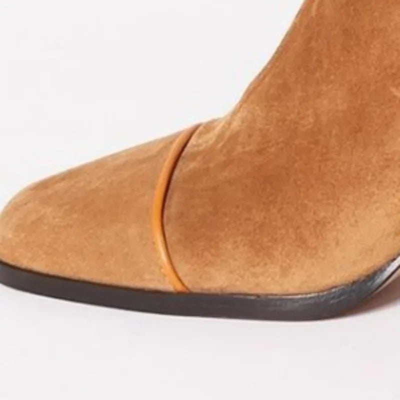 Tabitha | Women's Square Toe Block Heel Ankle Boots