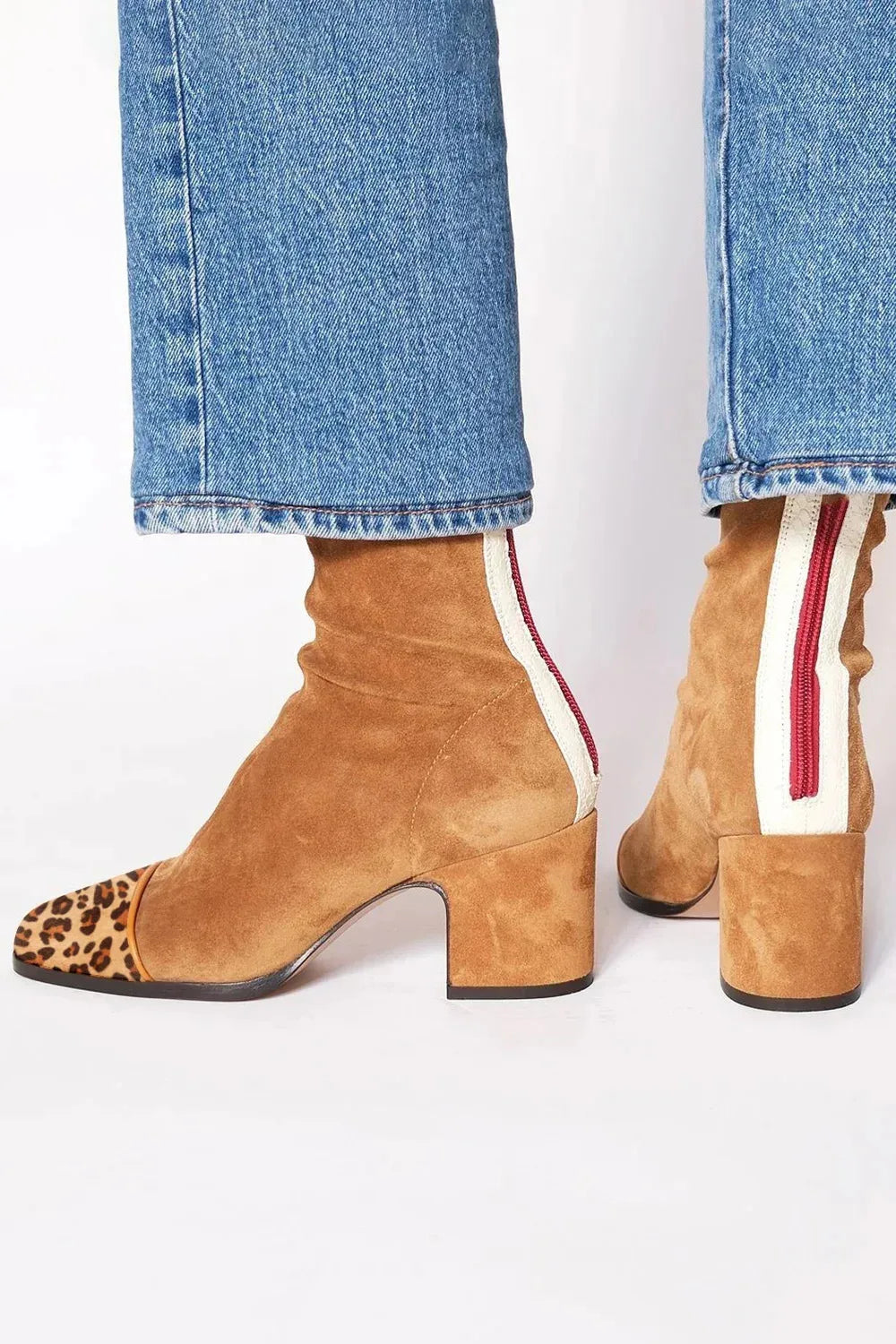 Tabitha | Women's Square Toe Block Heel Ankle Boots