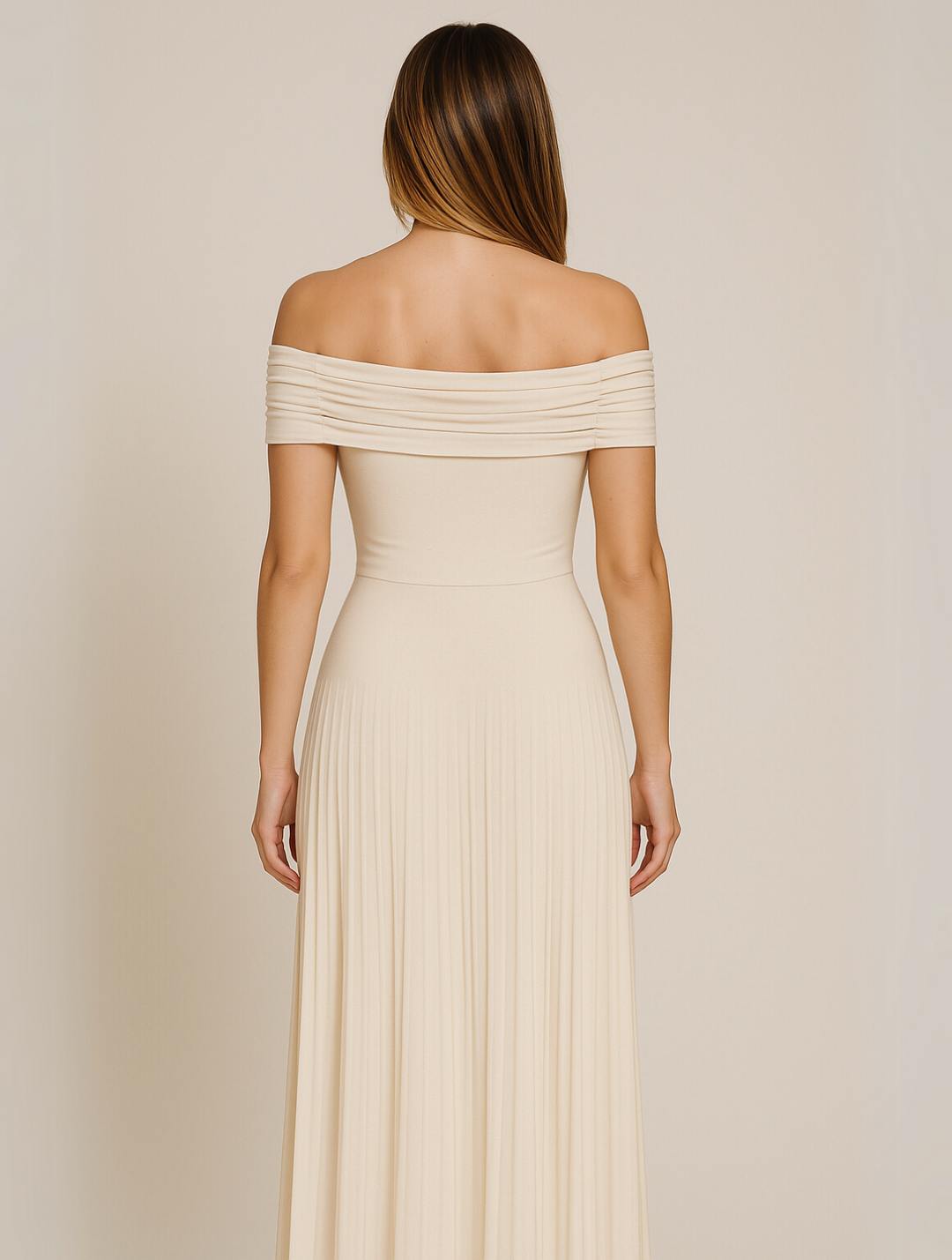 Isabel | Women Wedding Guest Pleated Maxi Dress