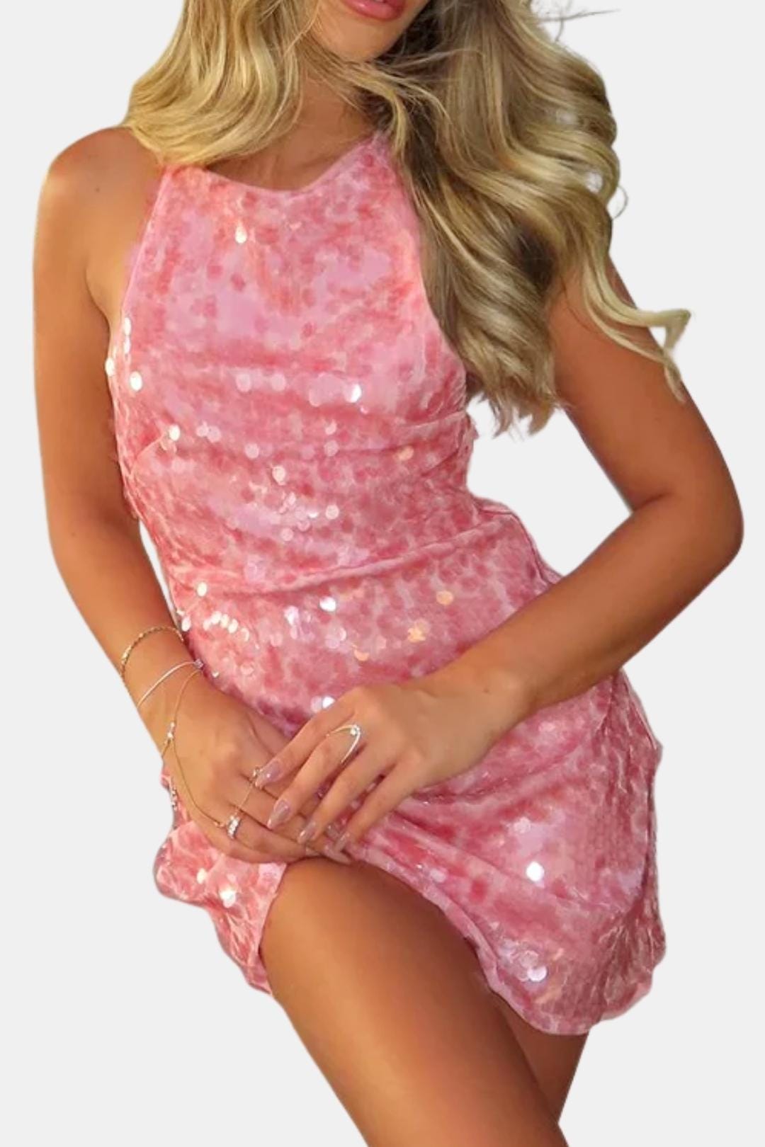 Valerie | Women's Sequin Sleeveless Mini Cocktail Dress