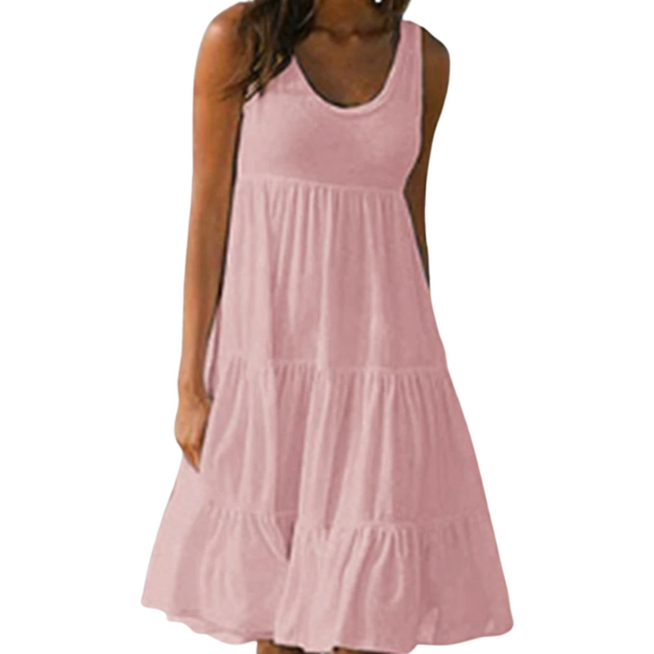 Victoria | Women's Sleeveless Tiered Ruffle Midi Sundress