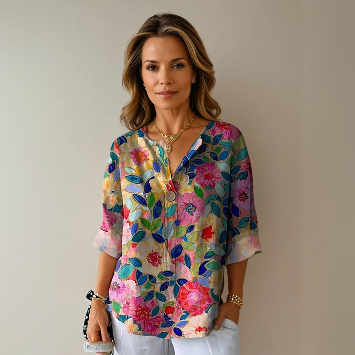 Vivian | Women's Versatile Floral Print Blouse
