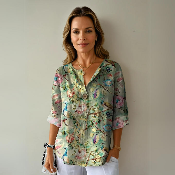 Vivian | Women's Versatile Floral Print Blouse