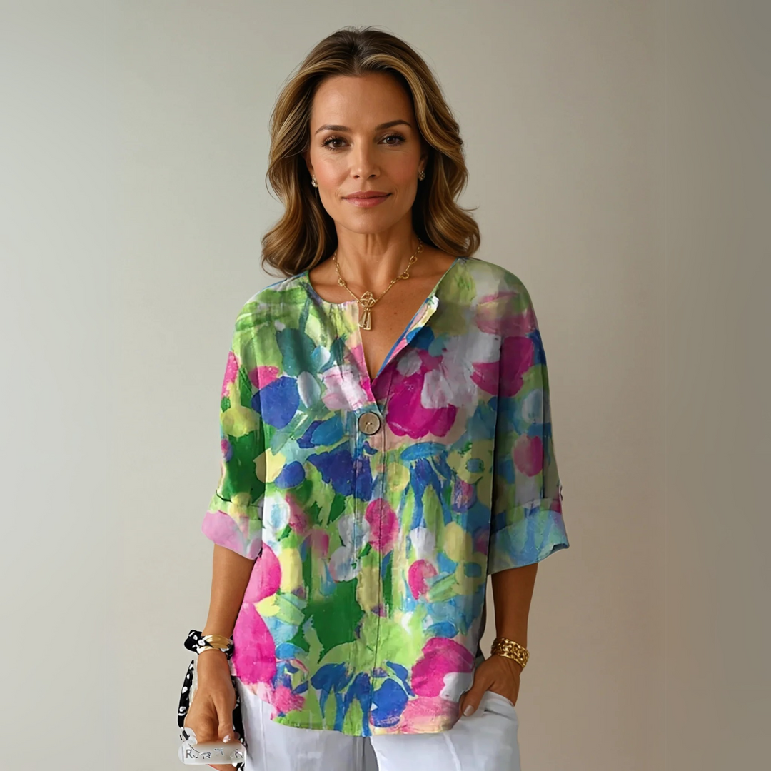 Vivian | Women's Versatile Floral Print Blouse