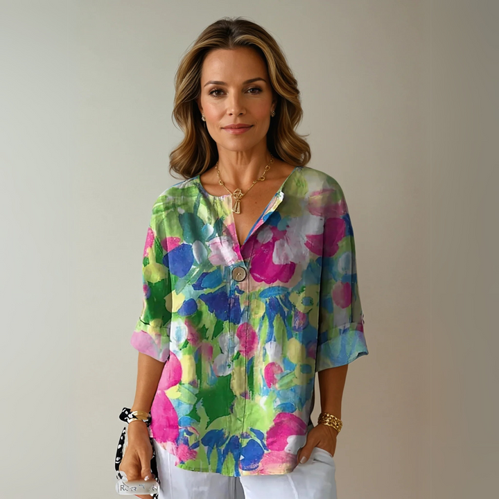 Vivian | Women's Versatile Floral Print Blouse