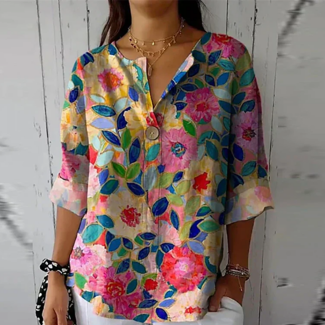 Vivian | Women's Versatile Floral Print Blouse