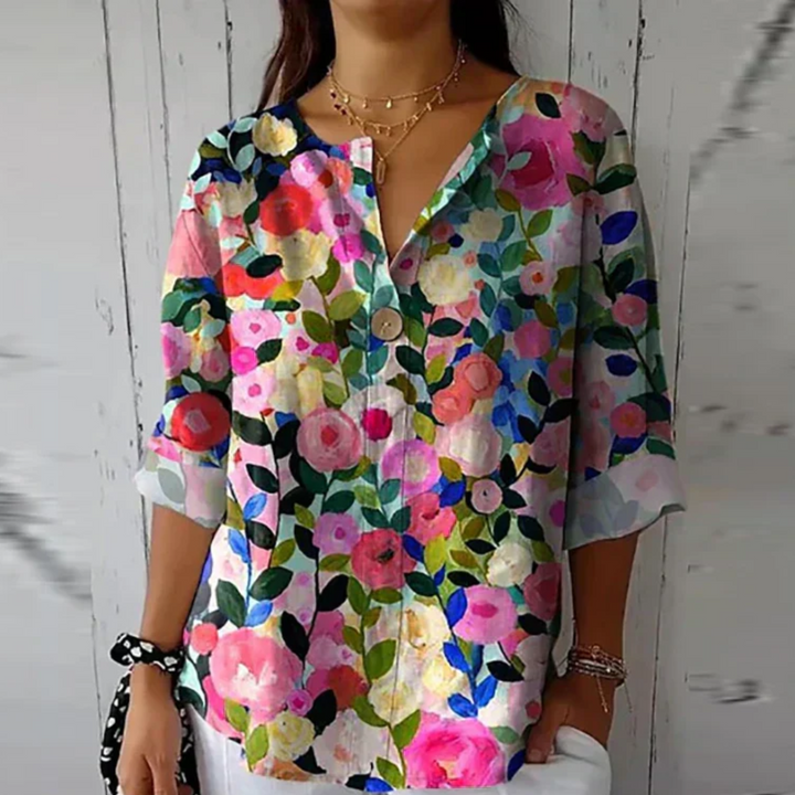 Vivian | Women's Versatile Floral Print Blouse
