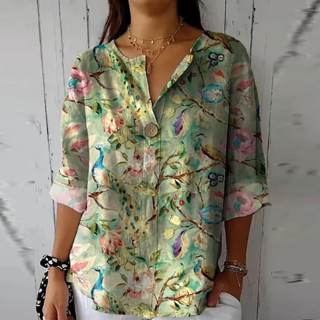 Vivian | Women's Versatile Floral Print Blouse