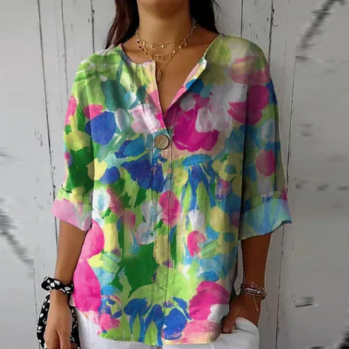 Vivian | Women's Versatile Floral Print Blouse