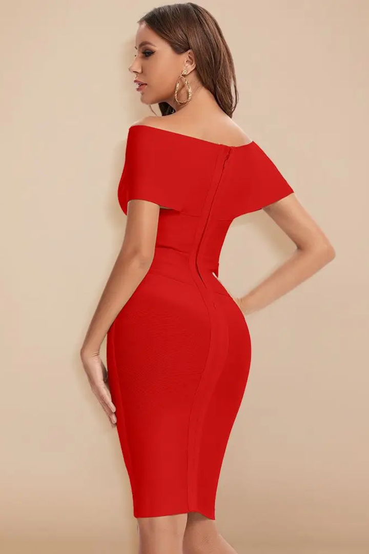 Viviana | Elegant Women's Off Shoulder Wedding Guest Dress