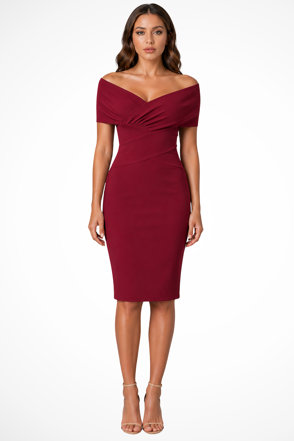 Viviana | Elegant Women's Off Shoulder Wedding Guest Dress