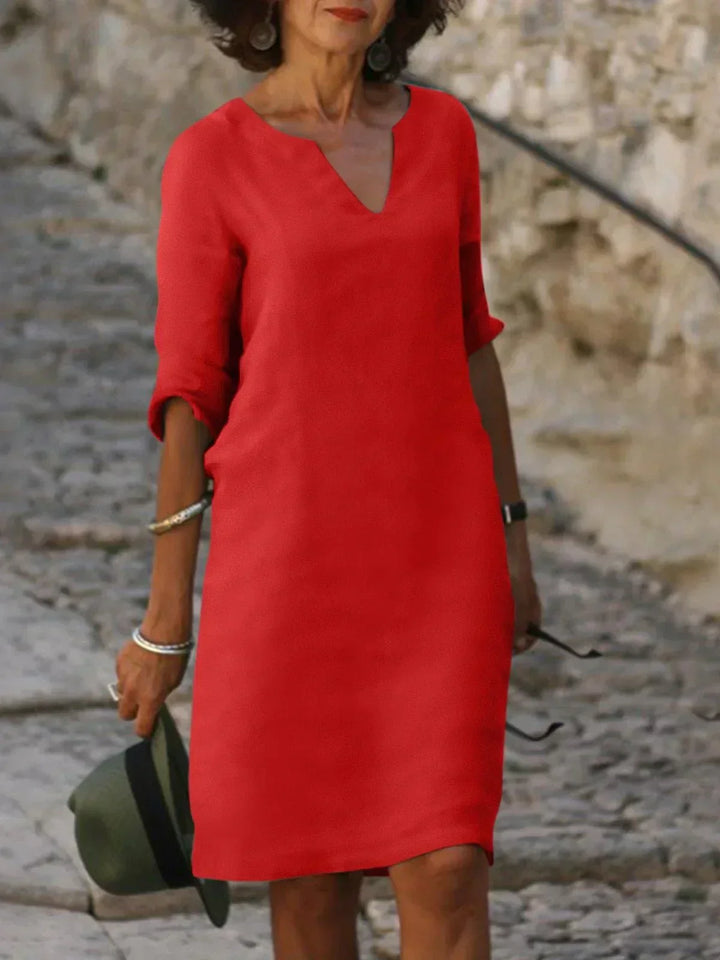 Xyla | Elegant Women’s 2026 Graduation V-Neck Midi Dress