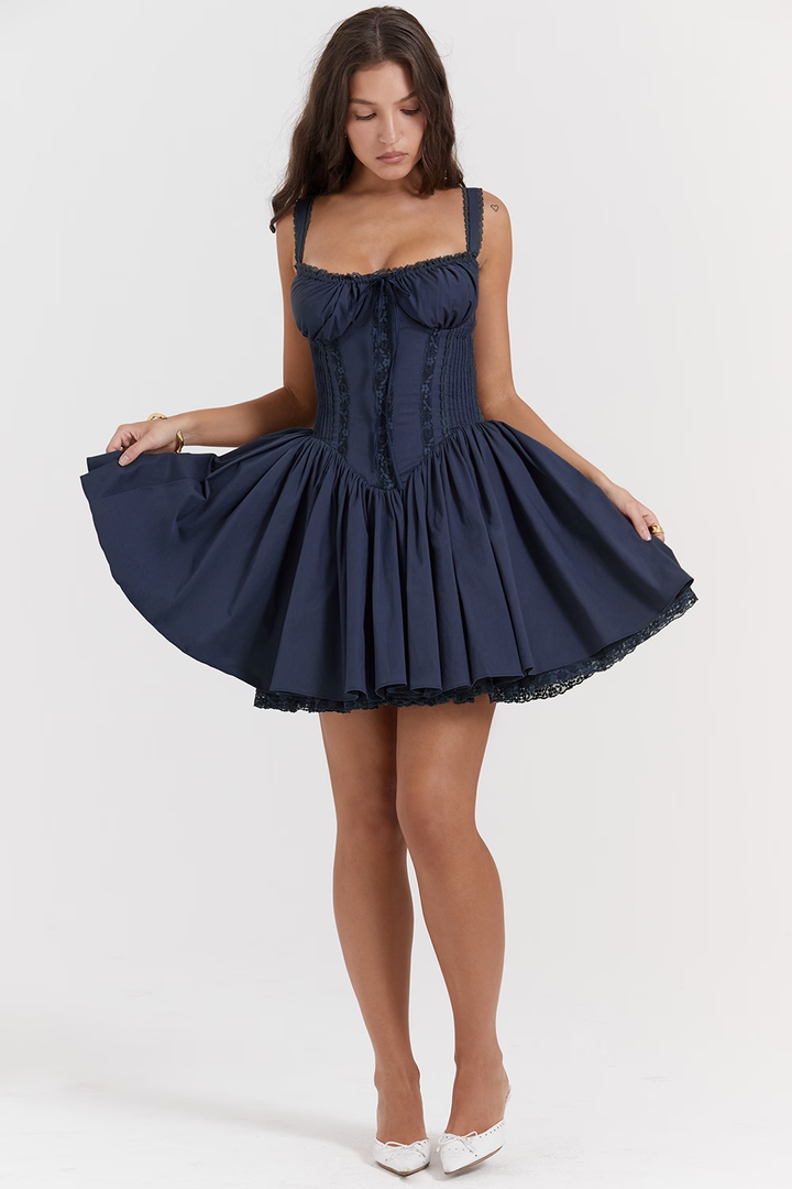 Yvaine | Elegant Women’s 2026 Graduation Corset Lace Mini Dress