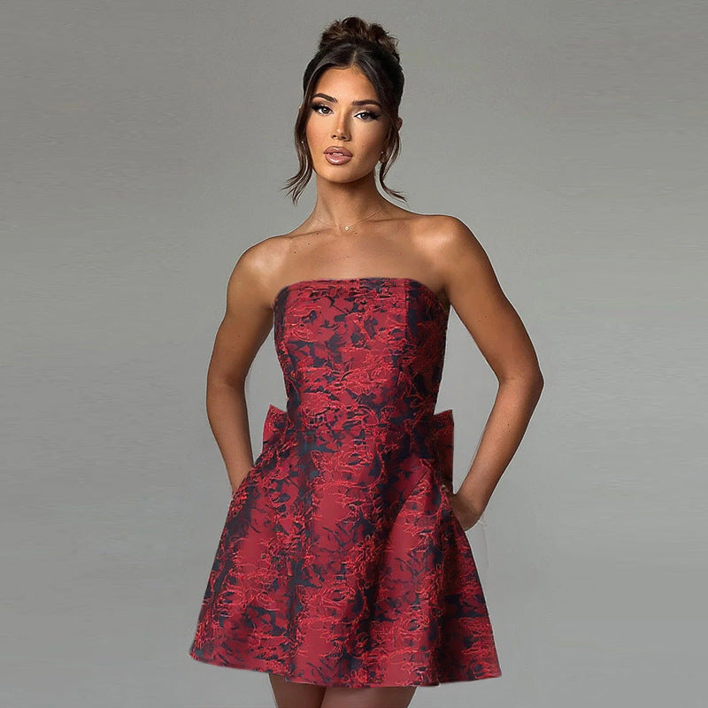 Zuri | Elegant Women’s 2026 Graduation Bow Mini Dress