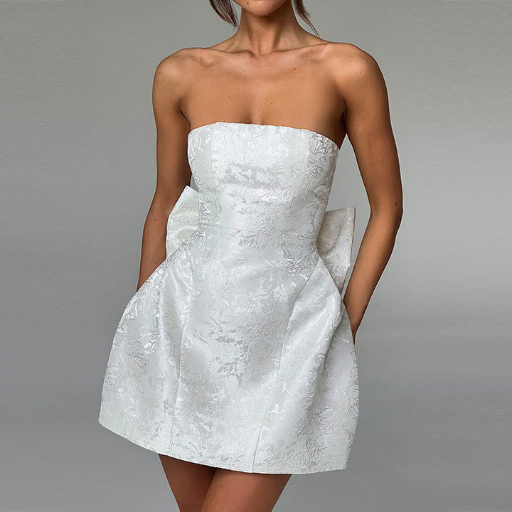 Zuri | Elegant Women’s 2026 Graduation Bow Mini Dress