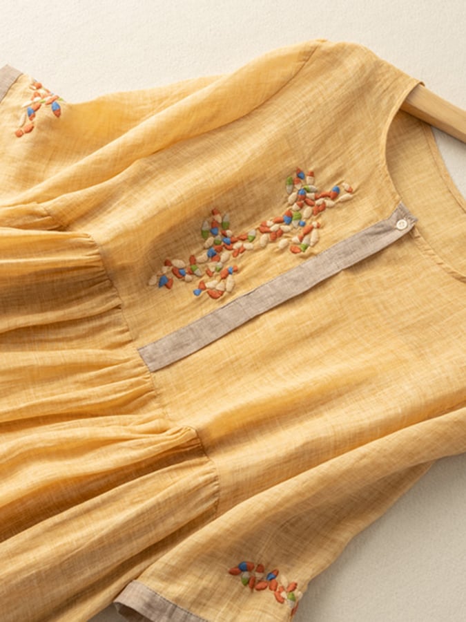Isabella | Women’s Summer Embroidered Ethnic Midi Dress