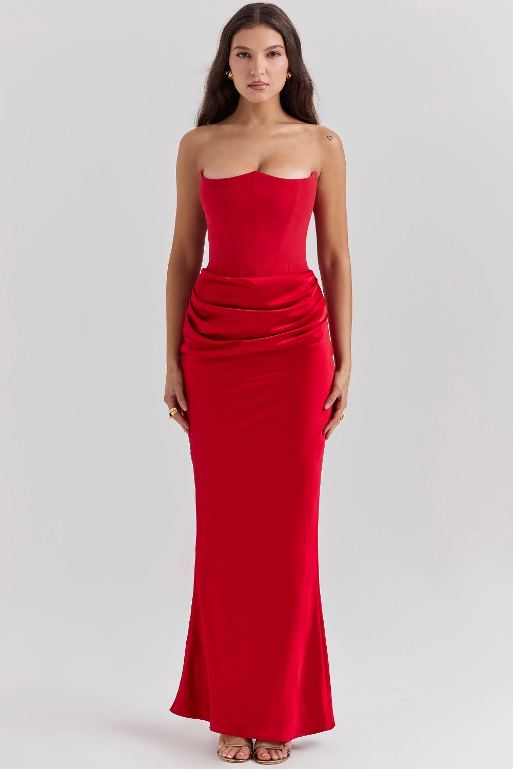 Joanna | Women Wedding Guest Strapless Maxi Dress