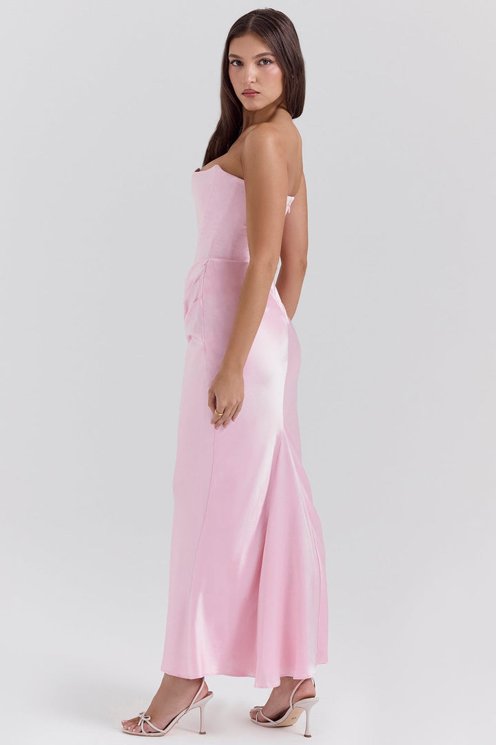 Joanna | Women Wedding Guest Strapless Maxi Dress