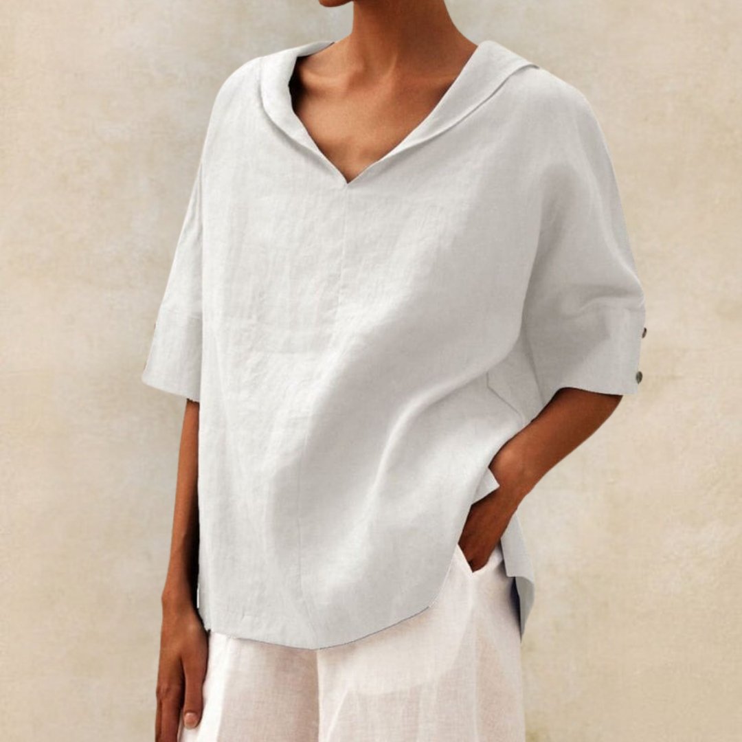 Clara | Women’s Spring Relaxed V-Neck Top