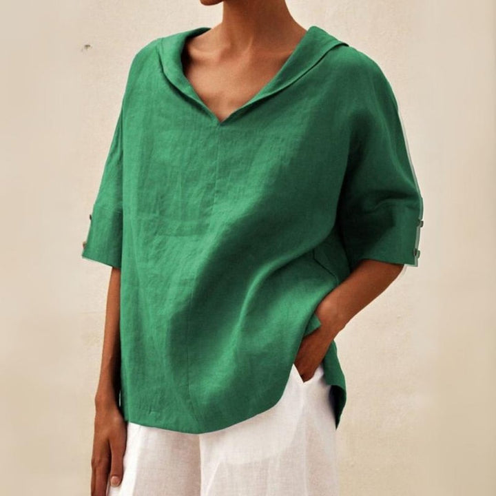 Clara | Women’s Spring Relaxed V-Neck Top