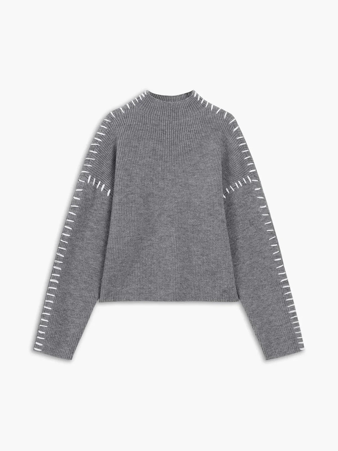 Noemi | Contrast-Stitch Knit Sweater