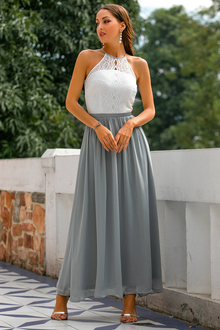 Claire | Women Wedding Guest Halter Maxi Dress
