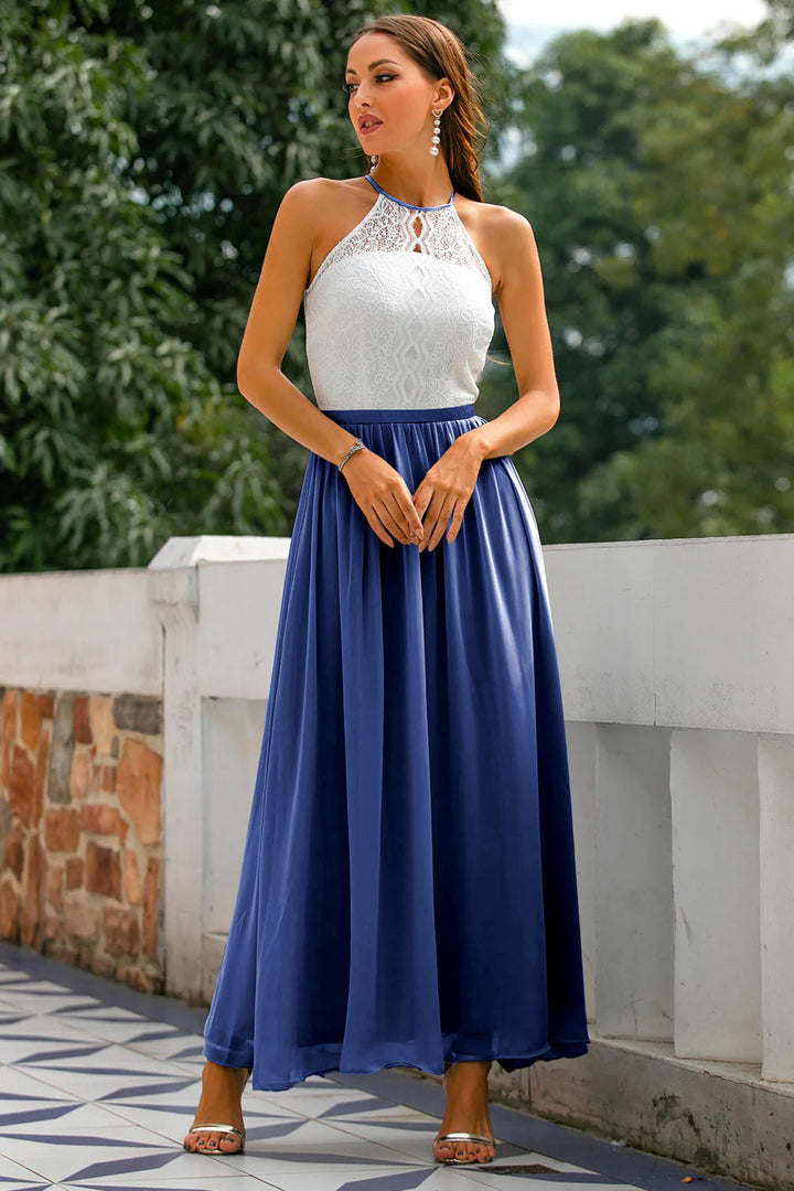 Claire | Women Wedding Guest Halter Maxi Dress